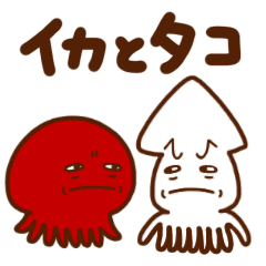 Squid and octopus with bad personality