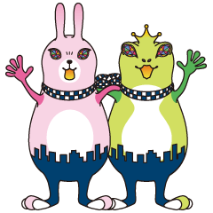 rabbit and frog CHEER GROUP