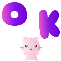 Cute mini pink cat-Dynamic stickers