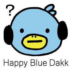 Happy blue duck (deformed)