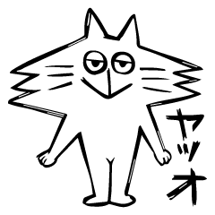 funny cat YATSUO sticker5