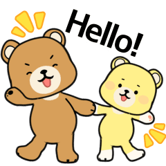 cheerful cute bear Animated 2(ENG)