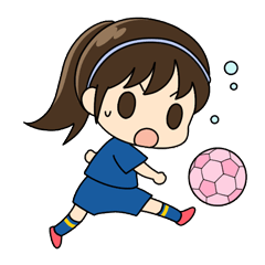 Football girls who are doing their best