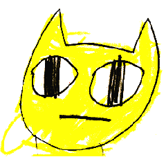 Yellow cat's daily life