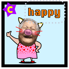 cat grandma (^ ^) happy 01
