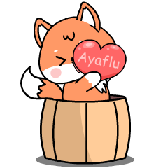 Cute orange fox : animated