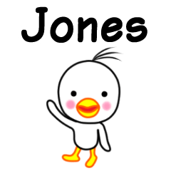 Jones name sticker(Bird boy)