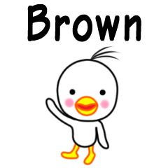 Brown name sticker(Bird boy)