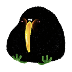 Mawi the dark Kiwibird