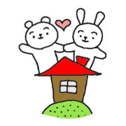 bear and rabbit no Sticker3
