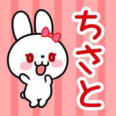The white rabbit with ribbon "Chisato"