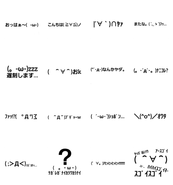 即答用顔文字スタンプ Lineクリエイターズスタンプ Stamplist