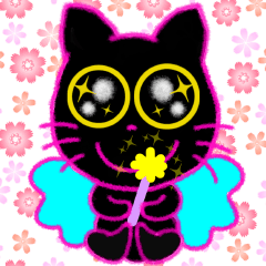 Pinky Blackcat Heart