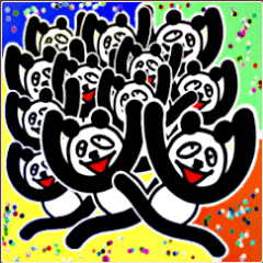 Panda's fun sticker