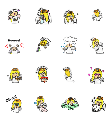 cute angel stickers