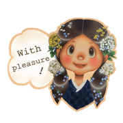 Kimono girl's sticker