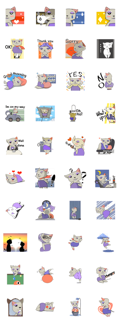 Madame cat sticker1