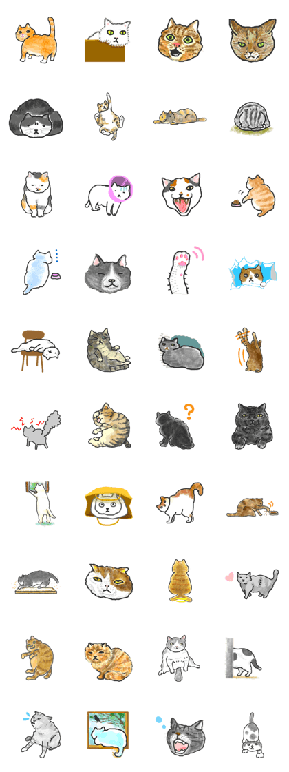 Cat language Sticker.For cat's servants