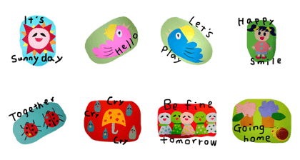 color drawing paper stamps