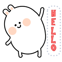 Cute Chubby Rabbit  Message Stickers