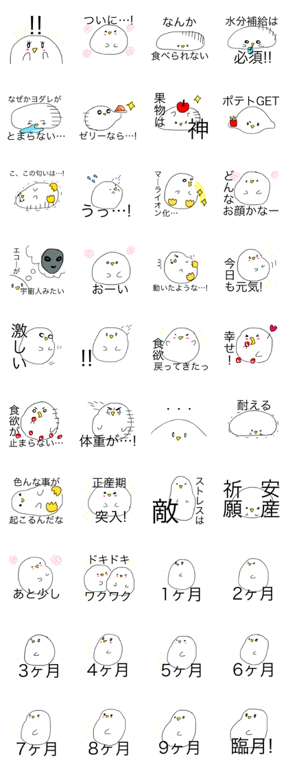 Mochi bird. (edited pregnant)