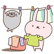 Rabbit and Seal Sticker 4