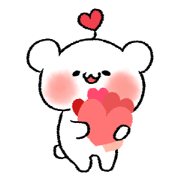 A cute bear with hearts