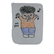 Sunburn naturally curly hair stamp