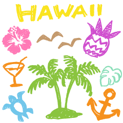 deko rakugaki hawaii (colorful)
