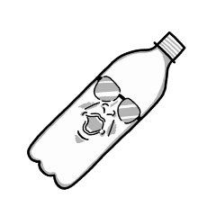 The plastic bottles -move-