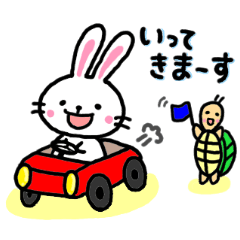 rabbit&turtle sticker