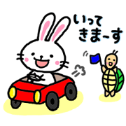 rabbit&turtle sticker