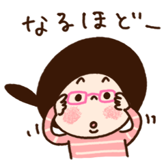 a girl with glasses drawn by Meriko