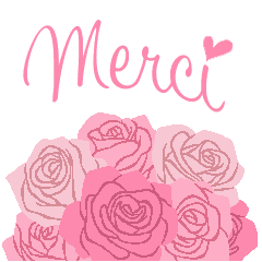 フランス語 ありがとう ピンクの薔薇 Line スタンプ Line Store フランス語 ありがとう ピンクの薔薇 Line スタンプ Line Store