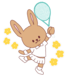 fantastic lovely tennis play bunny