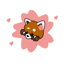 Spring red panda