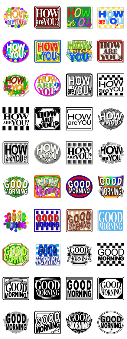 Simple Design Sticker Ver.4.0[Greeting!]