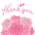 英語/『 ありがとう 』ピンクの薔薇