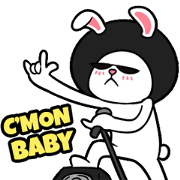 White Weird Afro Rabbit White Weird Afro Rabbit