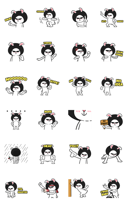 White Weird Afro Rabbit White Weird Afro Rabbit