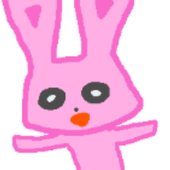 Not KAWAII rabbit simple sticker