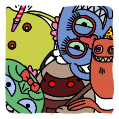 Fun party of monsters