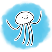 Sticker of jellyfish 3.