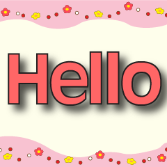 ^.^Spring abstract-Greeting-red font