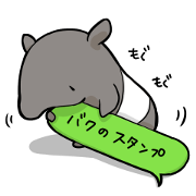 Malayan tapir eat Balloon
