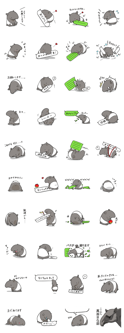Malayan tapir eat Balloon