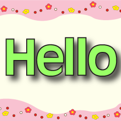 ^.^Spring abstract-Greeting-green font