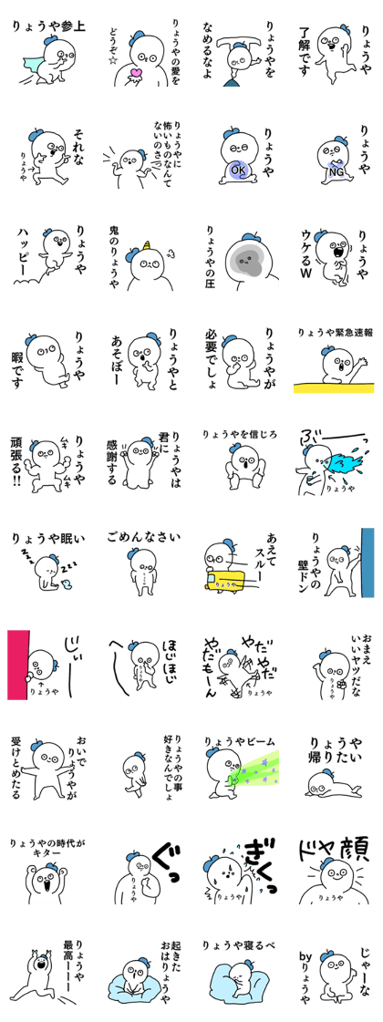 Name sticker Ryoya can be used