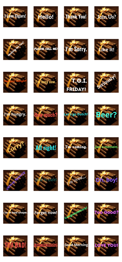 Stickers for Cigar Lovers in English 01