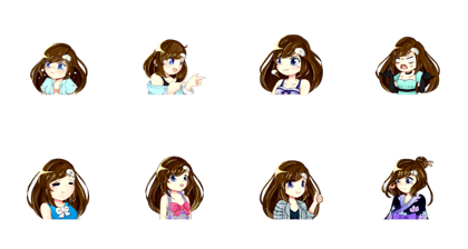 Nekiiru Blue Stickers